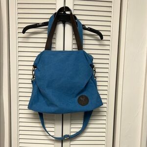 Blue Canvas shoulder bag